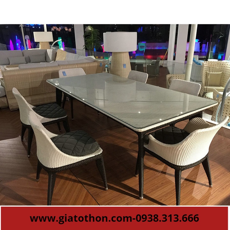 bàn ghế nhựa mây