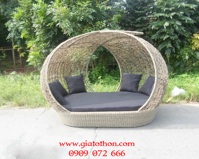 GHẾ HỒ BƠI NHỰA MÂY GHẾ HỒ BƠI NHỰA MÂY, GHẾ HỒ BƠI MÁI VÒM, GHẾ HỒ BƠI NHỰA MÂY HÌNH TRÒN, GHẾ TẮM NẮNG CAO CẤP